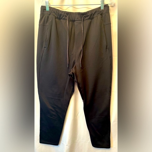 Lululemon ABC Jogger Men’s Large Black Obsidian 29.5” Inseam Stretch Zip Pocket - Picture 1 of 9